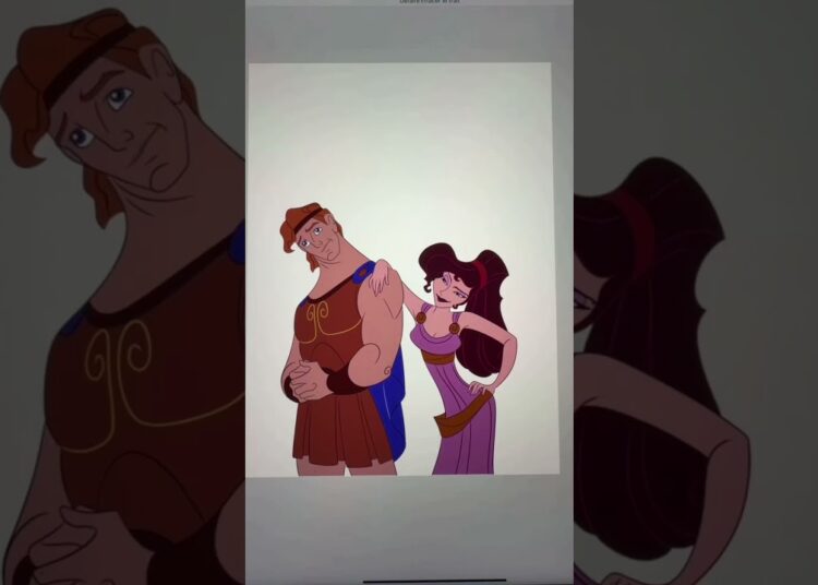 Megara’s art transformation #disney #art #glowup #drawing #artist #holidayswithyoutube