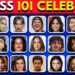 GUESS 101 CELEBRITIES IN 3 SECS 2025