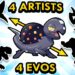 4 Artists Design Evolved Forms for my Pokemon 5