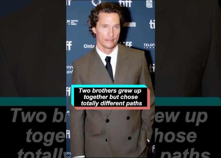Two brothers grew up together but chose totally different paths#matthewmcconaughey  #celebrity #usa
