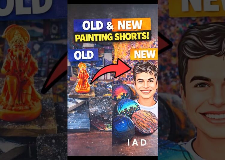 Old painting vs New painting #shorts #viral #painting #drawing #art #artist