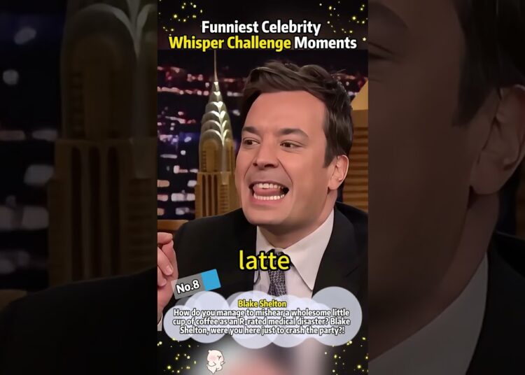 Funniest Celebrity Whisper Challenge Moments #celebrities #funny#star