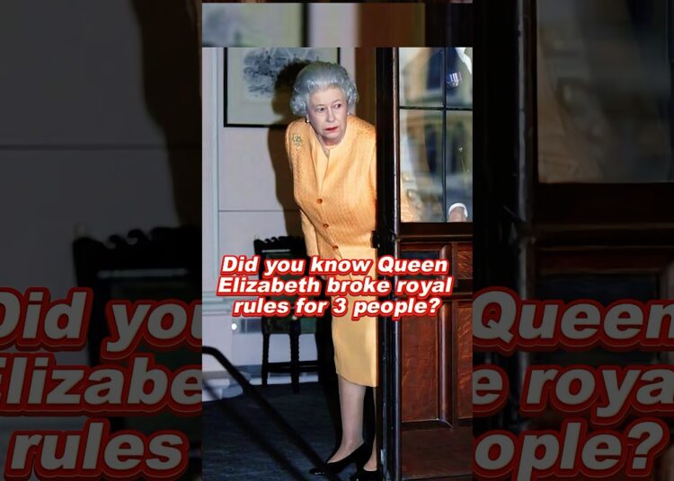 Did you know Queen Elizabeth broke royal rules for 3 people? #queenelizabeth #diana #kate #royal