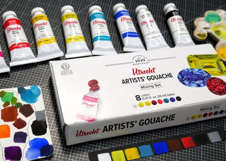 USA Made & Amazing! Utrecht Artists Gouache / mixing set of 8 review