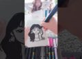 Girl drawing SIMPLE TO PRO🤭🖌️#howtodraw #art #drawing #artist#shorts