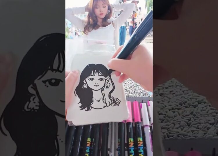 Girl drawing SIMPLE TO PRO🤭🖌️#howtodraw #art #drawing #artist#shorts