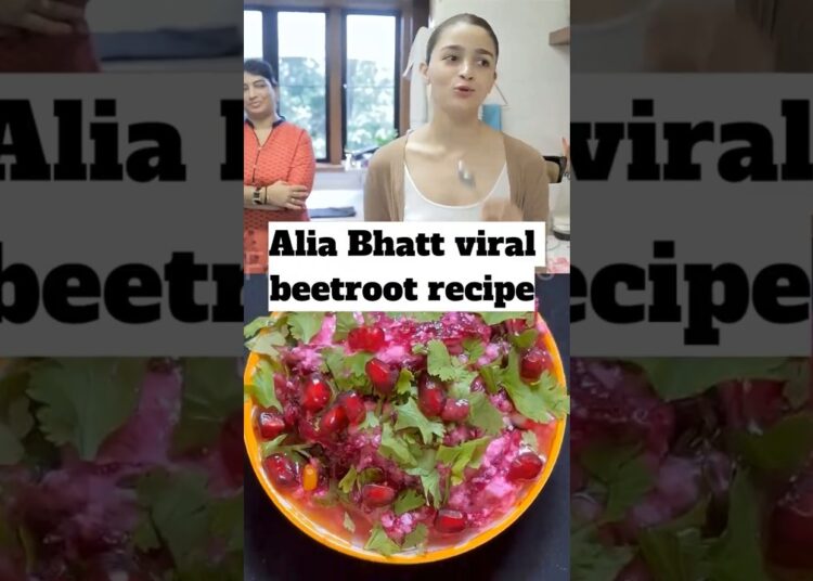 Alia Bhatt 🔥 viral beetroot recipe#entertainment#celebrity recipe#1million #food #trending#AliaBhatt