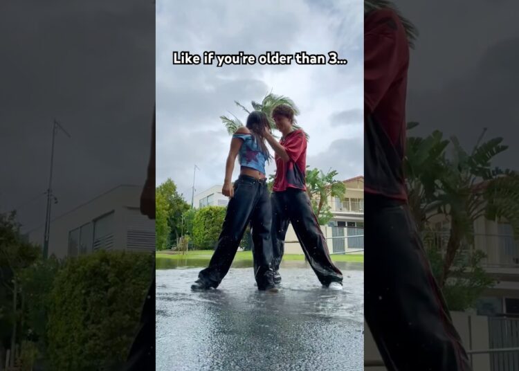 WE DANCED IN A PUDDLE TO TYLAS VIRAL SONG ‘CHANEL’! 🥰🥹😭 #shorts #couple #cadelandmia