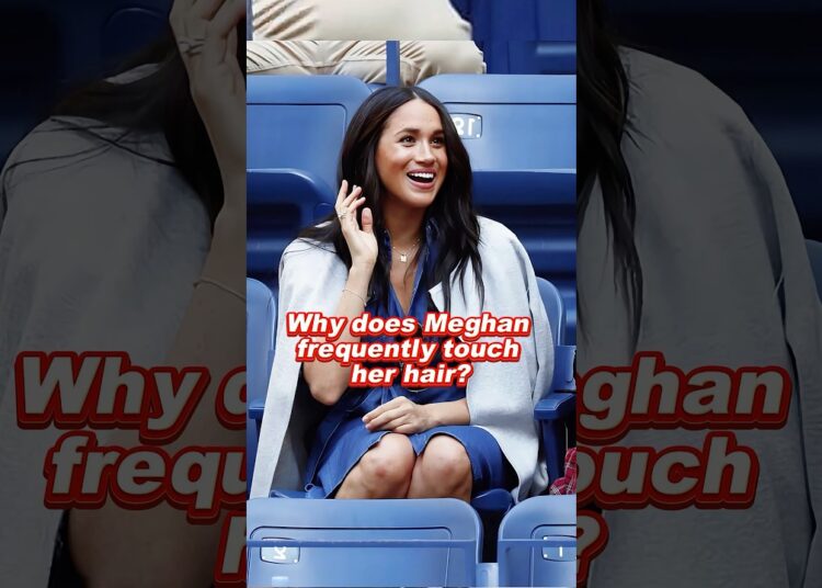 Why does Meghan frequently touch her hair? #meghan #royal #princess #celebrity