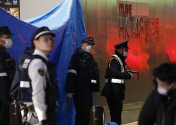 2 stabbed at entertainment complex in southern Japan, police arrest a 30-year-old suspect