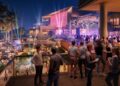 Rendering of a 3,500-seat live music and performance venue planned in downtown Tampa at night