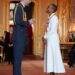 Adjoa Andoh collected an MBE from Prince William at Windsor Castle on Wednesday