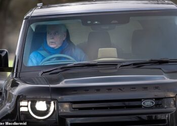 Andrew Mountbatten-Windsor was spotted driving alone in a brand new £75,000 Land Rover Defender near Windsor Castle on Saturday