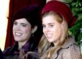 Princess Beatrice and Princess Eugenie after attending the Royal Family's Christmas Day service. Pic: Reuters