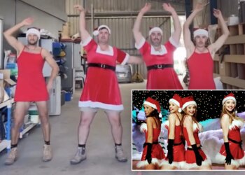 Aussie tradies swap hi-vis for ‘sexy Santa’ in 'Mean Girls' Dance – and go viral