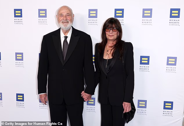 Tributes poured in Sunday night amid the news of the shocking death of Hollywood staple Rob Reiner, and his wife, Michele Singer Reiner, which police in Los Angeles were investigating as a homicide. Pictured in LA in March