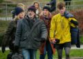 Catherine Cawood (Sarah Lancashire), Neil (Con O'Neill), Clare Cartwright (Siobhan Finneran) and Ryan Cawood (Rhys Connah).