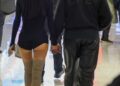 Bianca Censori’s cheeky airport fit.
