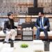 CJ Group Chairman Lee Jae-hyun, left, meets with UAE Minister of Culture Salem Bin Khalid Al Qassimi at CJ Human Resources Center in Seoul, Tuesday. Courtesy of CJ Group