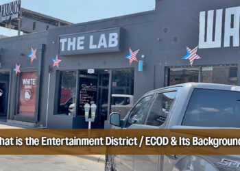 McAllen’s Entertainment and Cultural Overlay District (ECOD) in the downtown/17th Street area was formally created by Ordinance 2005-95, adopted on November 14, 2005. Image: Texas Border Business Screengrab