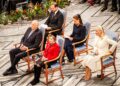 Image may contain Harald V of Norway Queen Sonja of Norway Haakon Crown Prince of Norway Person Adult and Clothing