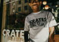 Atlanta’s long-playing music retailer Darryl Harris, outside his new shop on Mitchell Street