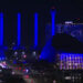 Downtown Kansas City lights up blue