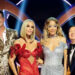 Robin Thicke, Jenny McCarthy-Wahlberg, Rita Ora and Ken Jeong in The Masked Singer Season 13 finale.