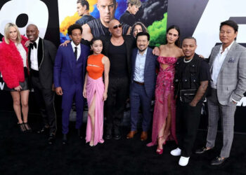 Rich Fury/WireImage Justin Lin and the 'F9' cast attend the film's Hollywood premiere in 2021