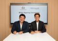 Harris Lim, CEO of Fast Track Events (left), and Lucas Law, Managing Director of CloudX Entertainment (right), marking the launch of their strategic partnership.