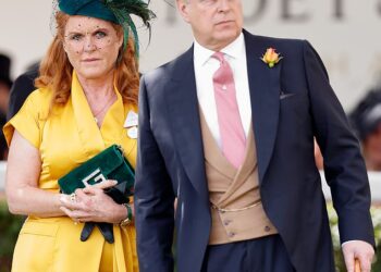 Sarah Ferguson and Andrew Mountbatten-Windsor at Ascot Racecourse on June 21, 2019