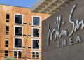 saroyan theater with construction in background