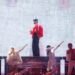 G-Dragon, center, performs during Melon Music Awards ceremony at Gocheok Sky Dome in Seoul, Saturday. Courtesy of Kakao Entertainment