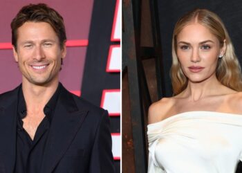 Glen Powell and Michelle Randolph Match in White During Rare Outing