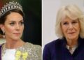 A giant tiara has 'sparked a furious new feud' between Queen Camilla and Princess Kate Middleton.MEGA