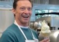 Hugh Jackman has fun with Charlie Berens at Kegel's Inn in West Allis