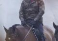 Andrew Mountbatten-Windsor rides in the rain in Windsor Park earlier this week, having not been invited the King's annual pre-Christmas bash for the extended family