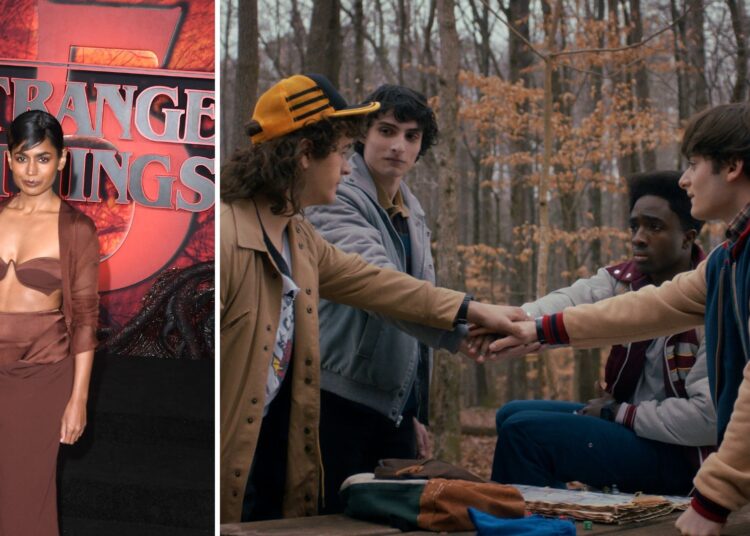 L-Linnea Berthelsen, who plays Kali, R-A scene from Stranger Things season 5