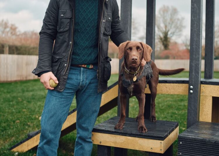 James Middleton and Andy Pandy, a labrador-spaniel cross who has been waiting a year and four months to find a new home