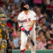 Wilyer Abreu watches a homer leave the yard in a game versus the San Diego Padres
