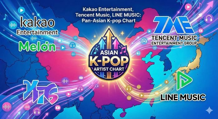 Kakao Entertainment to launch pan-Asian K-pop artist chart with Tencent Music, LINE MUSIC