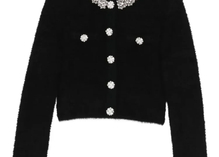 Self-Portrait Embellished-Button Jacket | Xs
