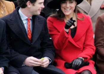 At Prince William's passing-out parade at Sandhurst on December 15, 2006, Kate Middleton (pictured with friend James Meade), according to ITV 's lip reader, candidly quipped: 'I love the uniform - it's so, so sexy' before breaking into fits of giggles