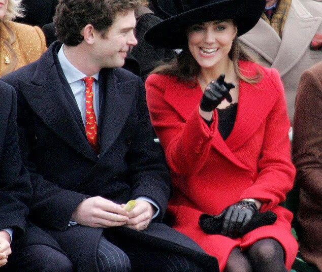 At Prince William's passing-out parade at Sandhurst on December 15, 2006, Kate Middleton (pictured with friend James Meade), according to ITV 's lip reader, candidly quipped: 'I love the uniform - it's so, so sexy' before breaking into fits of giggles