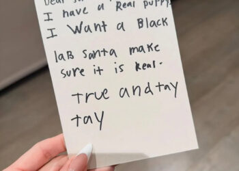Khloe Kardashian/Instagram True and Tatum's note to Santa