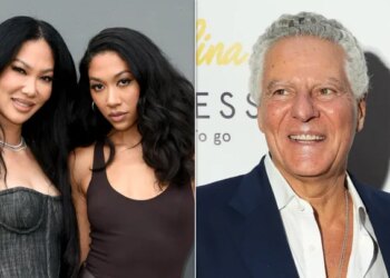 Kimora Lee Simmons, far left, is speaking candidly about her daughter Aoki Lee Simmons' previous relationship with restauranteur Vittorio Assaf, who is 44 years her senior.