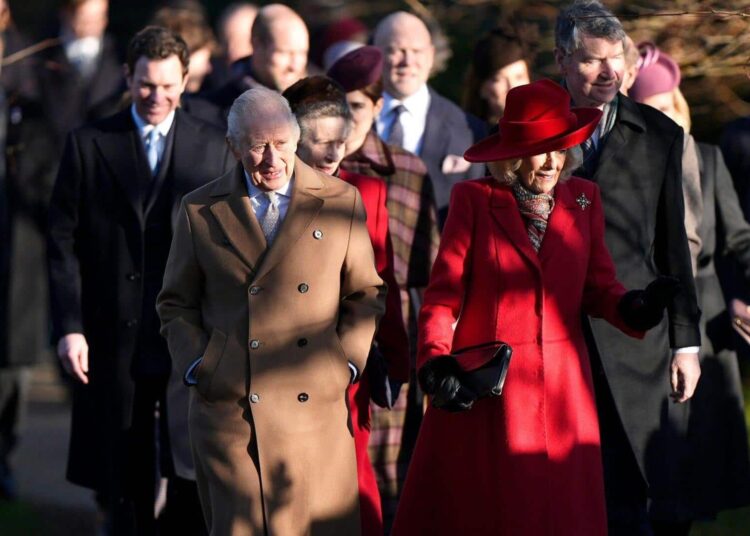 King Charles, Queen Camilla lead royal family's Christmas walk