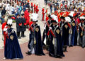 The Princess Royal, the then-Duke of York, the then-Earl of Wessex, Spain’s King Felipe and Dutch King Willem-Alexander during the annual Order of the Garter Service in 2019