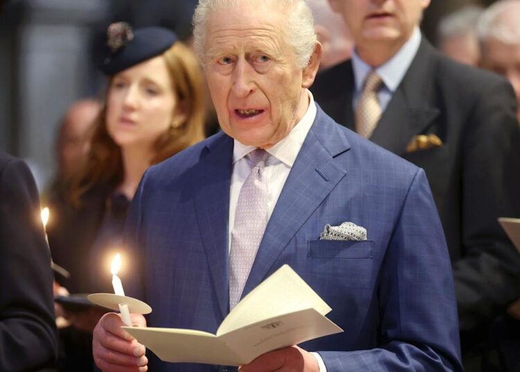King Charles at an Advent service at Westminster Abbey