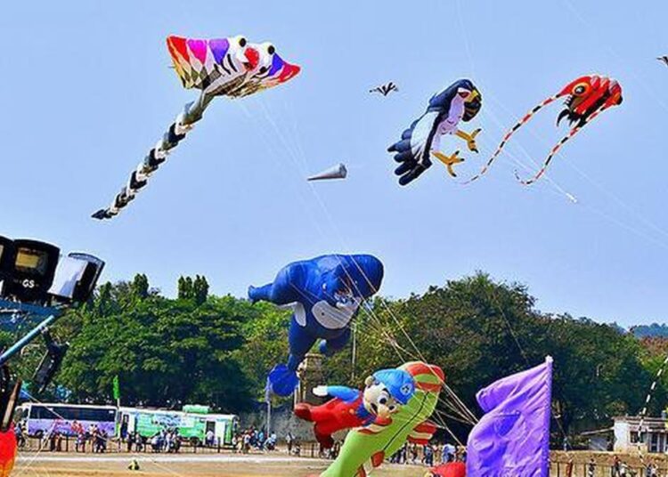 Kite festival with IT & other employees at Hitech City’s Tummidikunta, film celebrities at Kukatpally Nallacheruvu lake from January 11